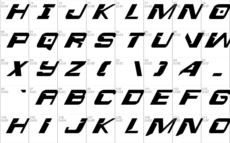 Interdiction Windows font - free for Personal