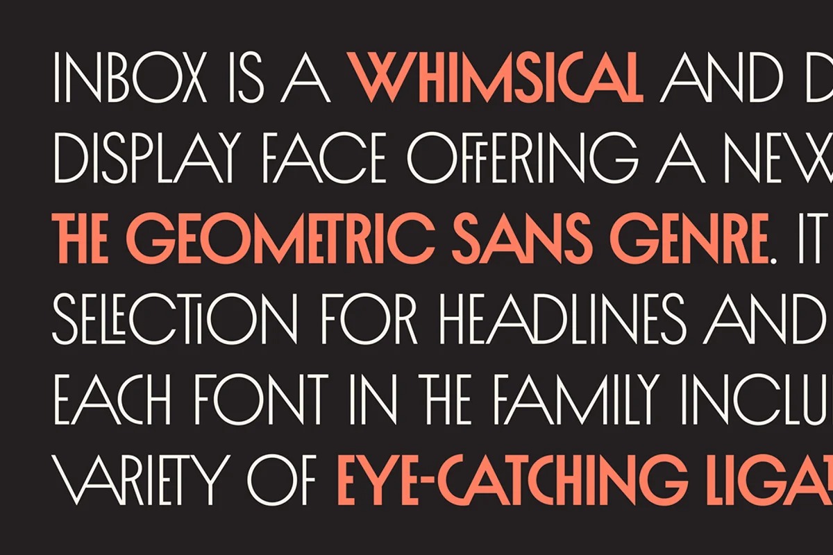 FONTSPRING DEMO - Inbox Black