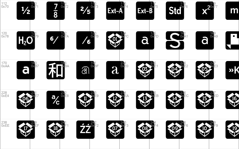 Icons OpenType