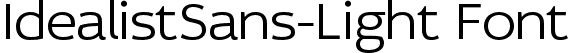 IdealistSans-Light Font