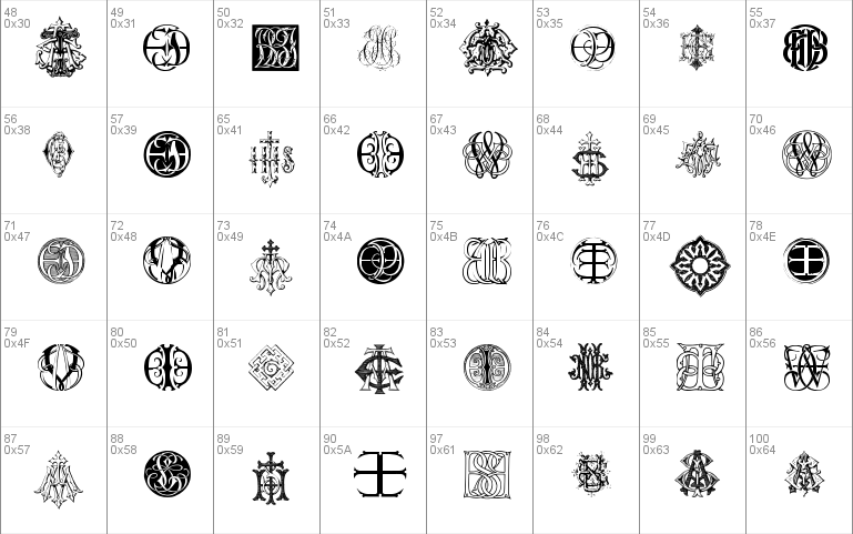 Intellecta Monograms Random Samples Ten