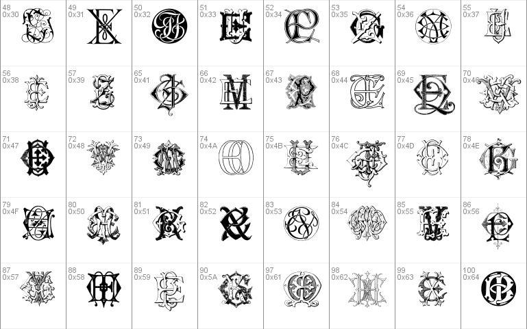 Intellecta Monograms Random Samples Six