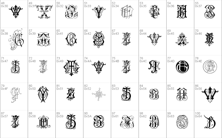 Intellecta Monograms Random Samples Seven