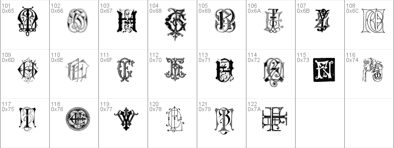 Intellecta Monograms Random Samples Seven