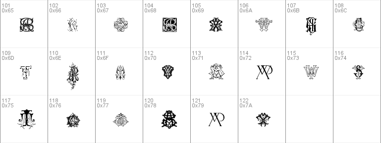 Intellecta Monograms Random Samples Nine