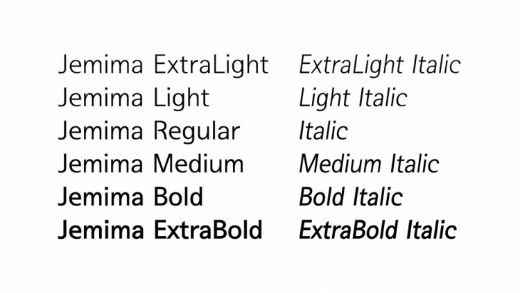 Jemima Windows font - free for Personal