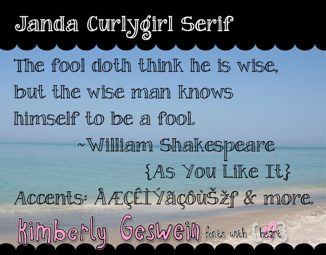 Janda Curlygirl Serif