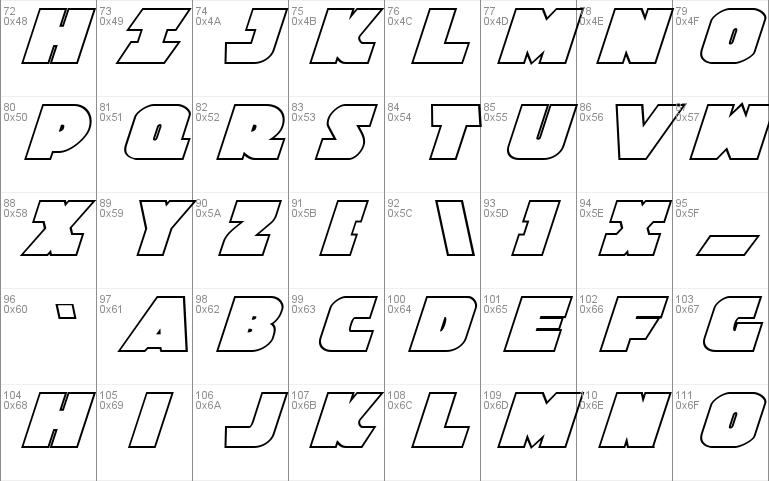 Jedi Special Forces Outline Italic