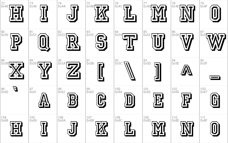 Jersey lettering font size