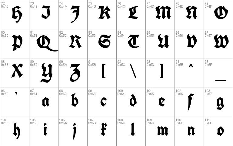Koch Fette Deutsche Schrift UNZ1A Italic Font
