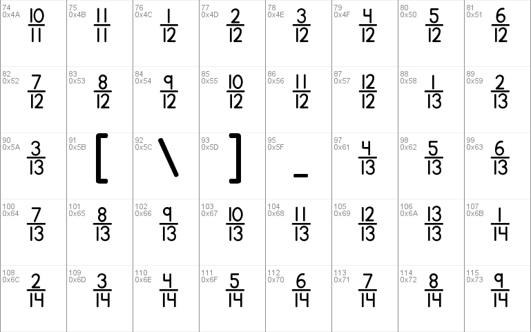 KG Traditional Fractions 2