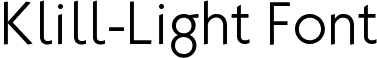 Klill-Light Font