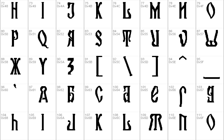 Kremlin Orthodox Church Font 