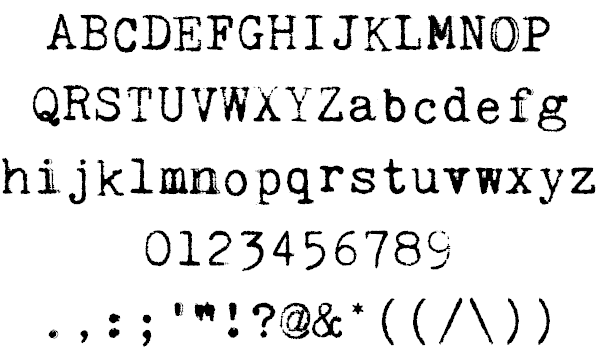 kingthings typewriter 2 font