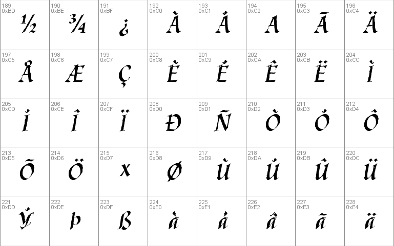 Kaligraf Latin Cyr Font Free For Personal