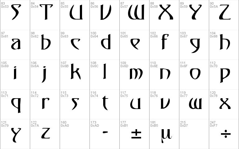 KlingonDagger Font