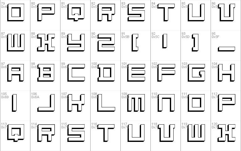 Konstructiv 3D Font