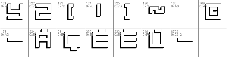 Konstructiv 3D Font