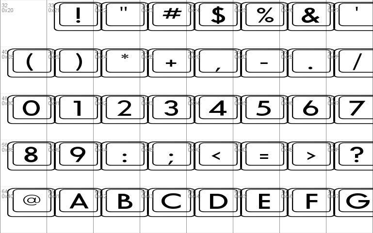 Keyboard KeysEx Expanded Font