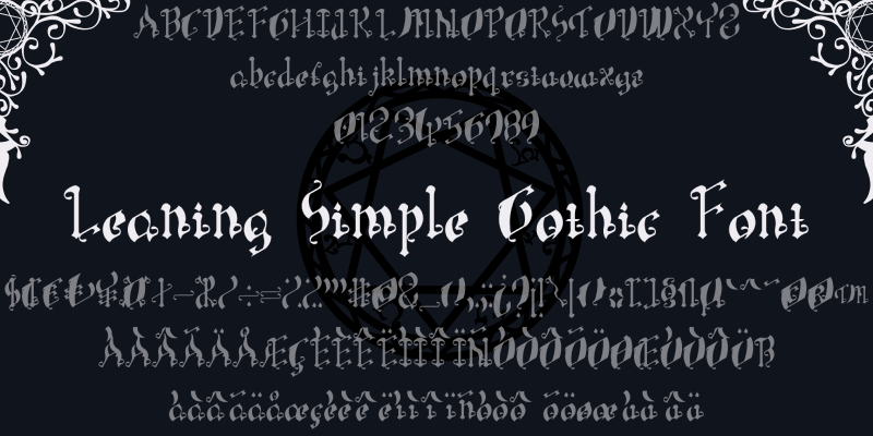 LeaningSimpleGothicFont