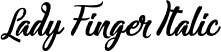 Lady Finger Italic