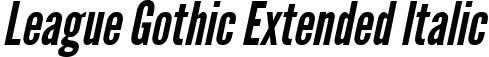 League Gothic Extended Italic