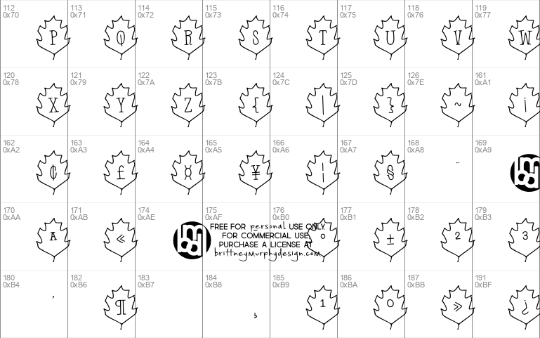 Leaf Letters  Outline Demo