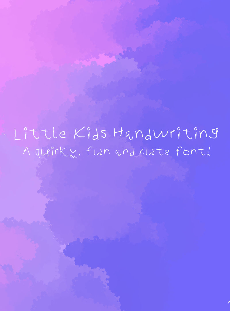 Little Kids Handwriting