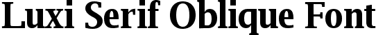 Luxi Serif Oblique Font