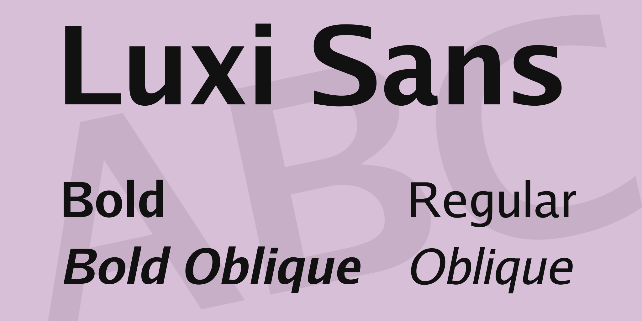 Luxi Sans Bold Oblique Font