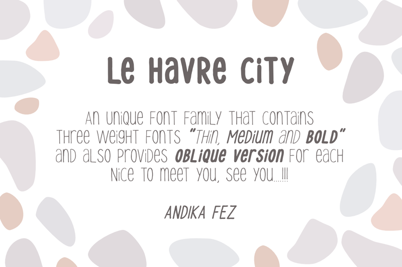 Le Havre City Bold Oblique
