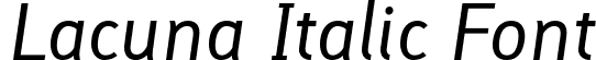 Lacuna Italic Font