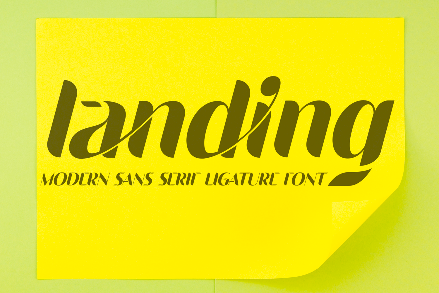 landing font