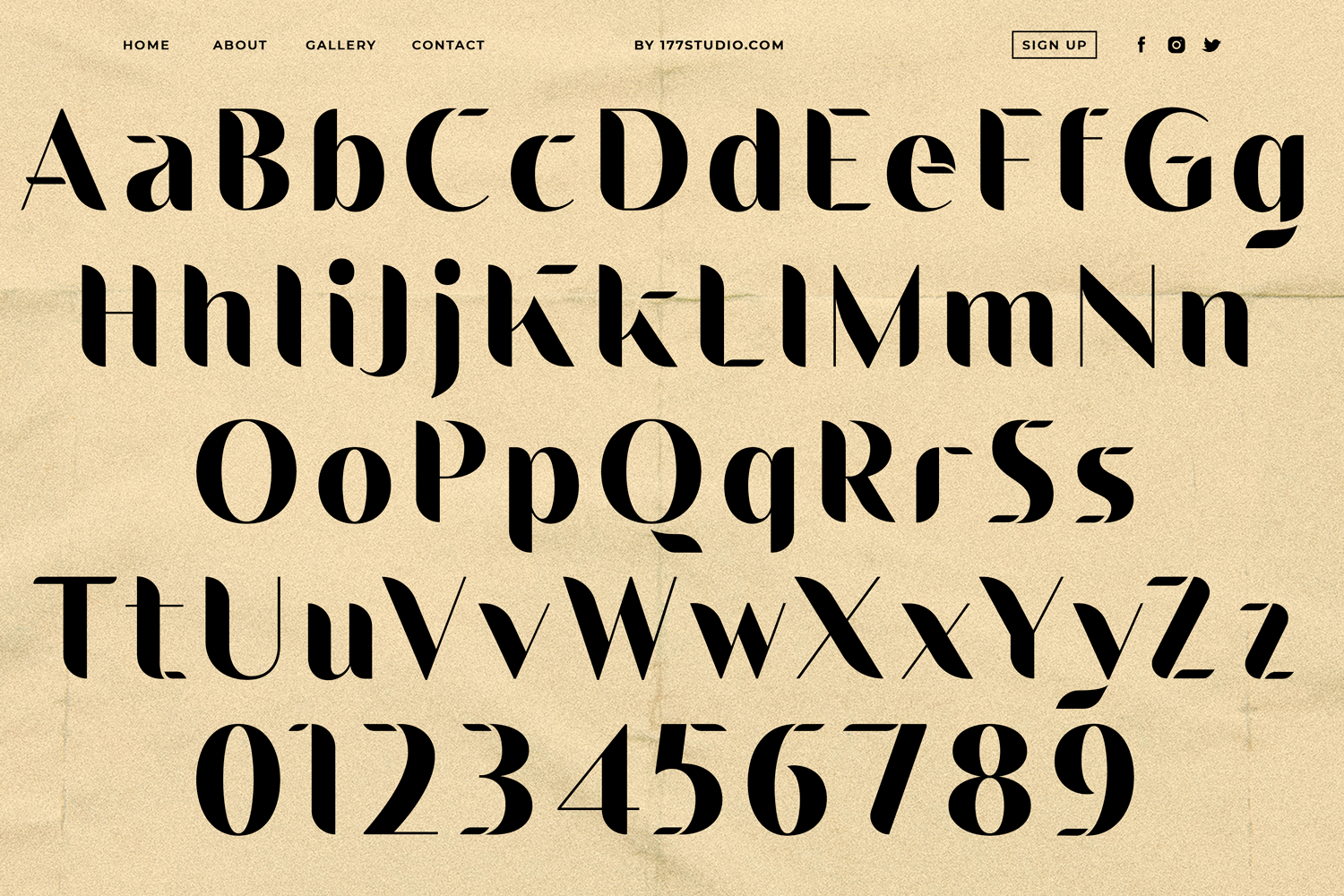 landing font