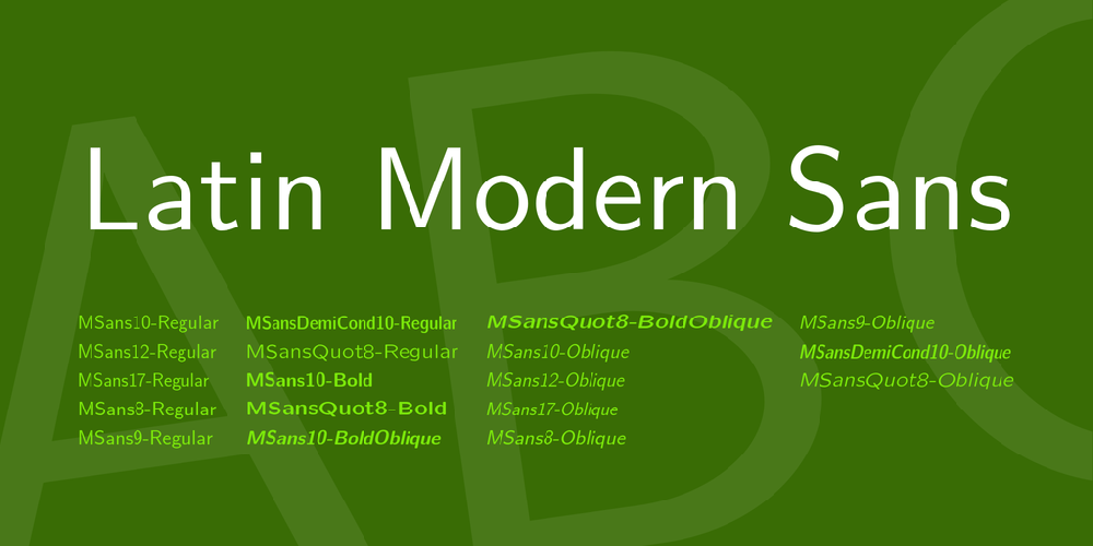 Latin Modern Sans