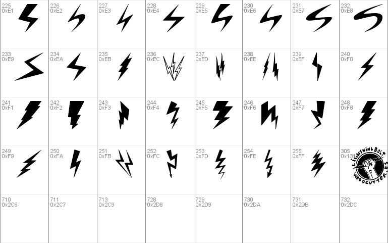 lightning font