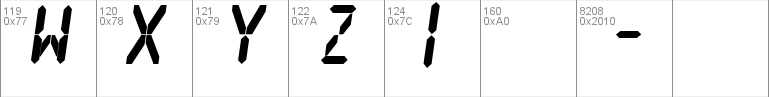 LCD Ultra Font