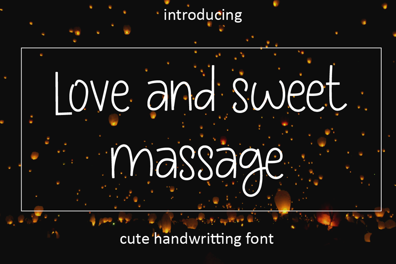 Love and sweet massage