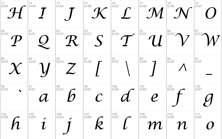 font similar to lucida calligraphy font