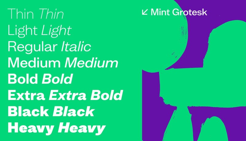 Mint Grotesk Trial Black Display