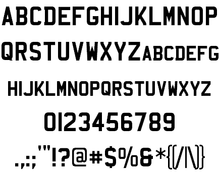 New Athletic M54 Font