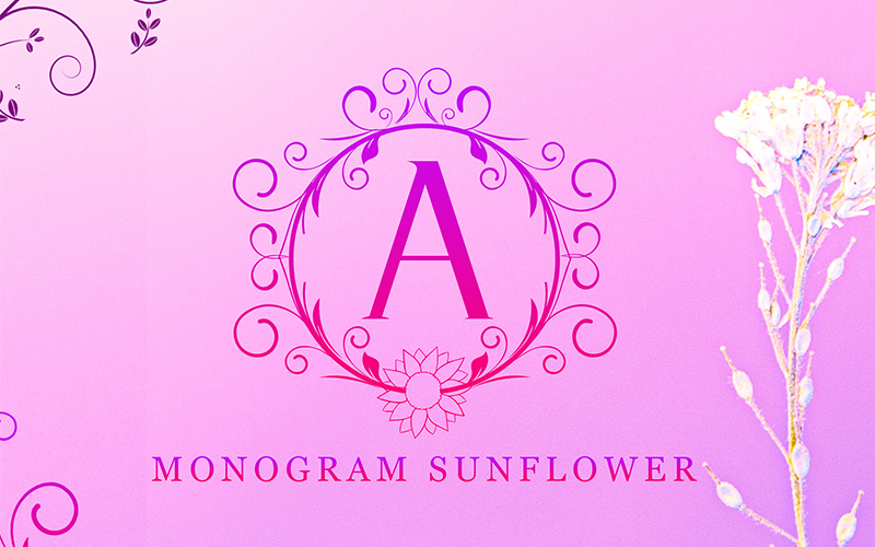 monogram sunflower