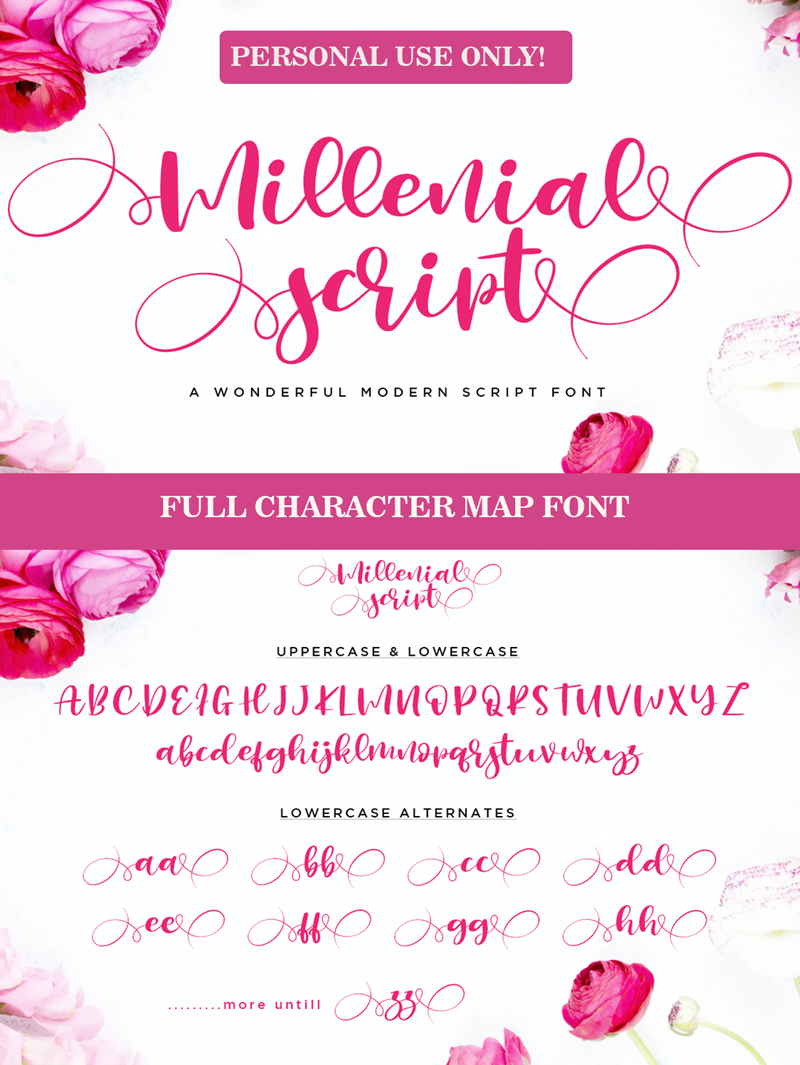 Millenial Script - Personal Use