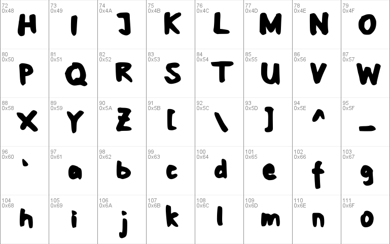 Mat's Fat Handwriting Windows font - free for Personal