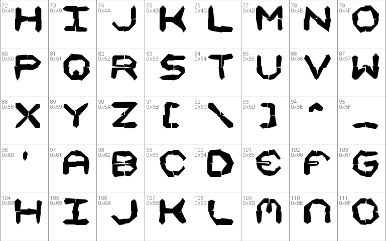 Mishmash 4x4i BRK Font