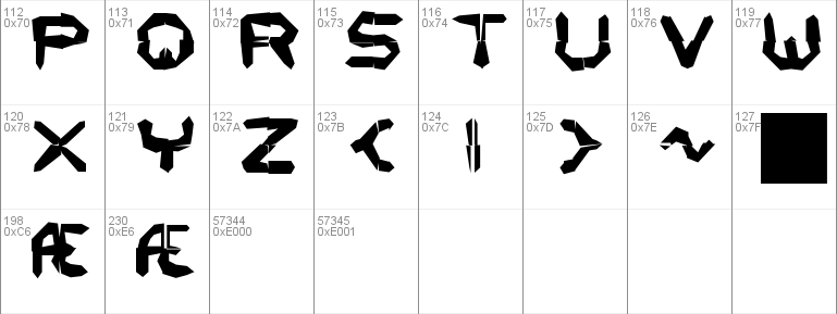 Mishmash 4x4i BRK Font