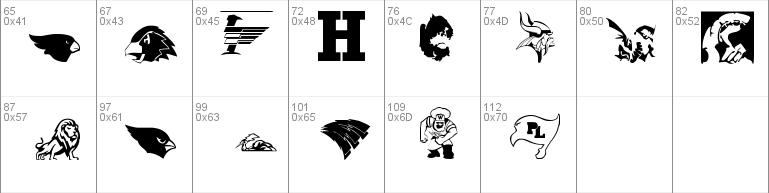 Minnesota High School Logos first font