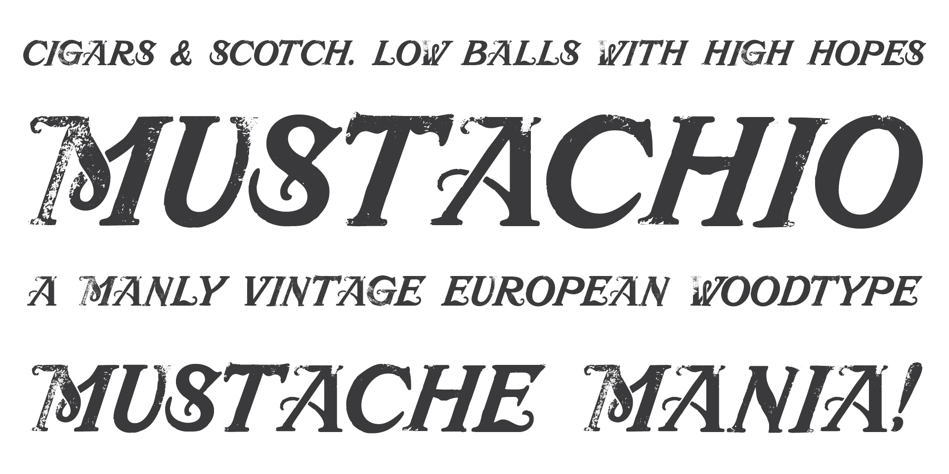 Mustachio Font