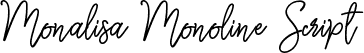 Monalisa Monoline Script