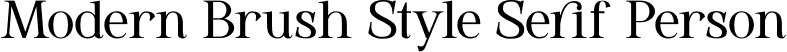 Modern Brush Style Serif Person